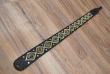 Carlino Orianthi Signature Tigereye Rhinestone Black leather Strap