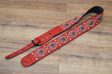 Carlino Orianthi Signature Black Hematite and Rhinestone Red leather Strap 2021 Black