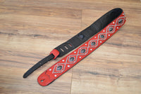 Carlino Orianthi Signature Black Hematite and Rhinestone Red leather Strap 2021 Black