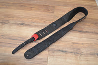 Carlino Orianthi Signature Black Hematite and Rhinestone Red leather Strap 2021 Black
