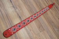 Carlino Orianthi Signature Black Hematite and Rhinestone Red leather Strap 2021 Black