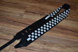 Carlino Checkerboard, Weaved Leather Guitar Strap