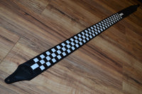 Carlino Checkerboard, Weaved Leather Guitar Strap