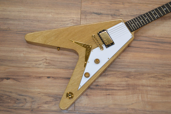 Dean USA Korina Single Humbucker V with White Pickguard Incoming