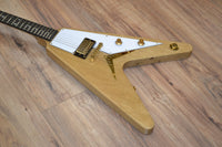 Dean USA Korina Single Humbucker V with White Pickguard Incoming