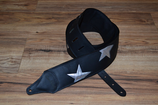 Carlino Custom Black Offset Star Leather Strap