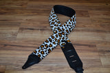 Carlino Custom Snow Leopard Leather Guitar Strap