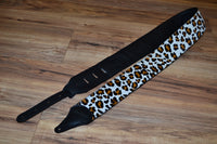 Carlino Custom Snow Leopard Leather Guitar Strap
