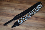 Carlino Custom Snow Leopard Leather Guitar Strap
