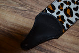 Carlino Custom Snow Leopard Leather Guitar Strap
