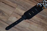 Carlino Custom Snow Leopard Leather Guitar Strap