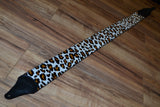 Carlino Custom Snow Leopard Leather Guitar Strap