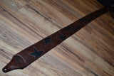 Carlino Offset Star Leather Guitar Strap, Evan Stanley Style