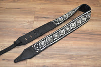 Carlino Custom Swarovksi  Rhinestone Studded Leather Guitar Strap