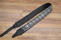 Carlino Custom Swarovksi  Rhinestone Studded Leather Guitar Strap