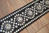 Carlino Custom Swarovksi  Rhinestone Studded Leather Guitar Strap