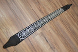 Carlino Custom Swarovksi  Rhinestone Studded Leather Guitar Strap