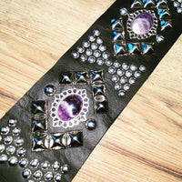 Carlino New Pyramid Power Strap with Amethyst conchos