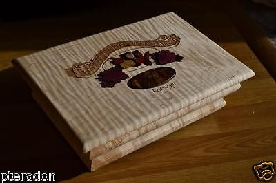 Jewelry Box, Custom Made, 3D inlaid Top, with Tiger maple body and two trays