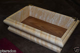 Jewelry Box ,Custom Made, exotic wood tops, laser inlaid, with 2 trays, oiled