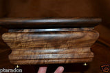 Jewelry Box, Custom Made, Flamed Bastogne Walnut, Full Inlaid Engraved Name