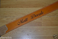 Laser Engraved Custom Leather Guitar Strap Great Christmas Gift, or Band Promo