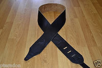 Carlino Custom Soft Upholstery Leather and Suede Guitar Strap Black