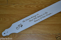 Laser Engraved Custom Leather Guitar Strap Great Christmas Gift, or Band Promo