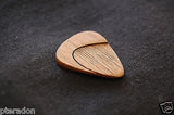 Laser Engraved Wooden Expression Guitar Picks, Tapered Thumb Grip