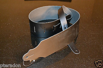 Franklin Guitar Strap Model # SLC-BK 3" wide Side Leather Strap, no padding