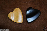 Timber Tones Heart Tones 2 pack Exotic Wood Guitar Picks, African Ebony,Katafray