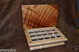Jewelry Box, Custom Made, Flamed Hawaiian Koa two suede lined Tiger Maple trays