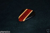 Timber Tones Zone Tones, Padauk Based, laminated guitar pick,w/haldu, Ebony