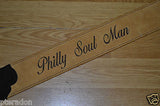 Laser Engraved Custom Leather Guitar Strap Great Christmas Gift, or Band Promo