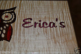 Jewelry Box ,Custom Made, exotic wood tops, laser inlaid, with 2 trays, glossed