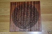 Laser Engaved Mayan Calendar Aztec Dec 21, 2012 in Sapele Mahogany