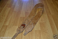 Carlino Custom Soft Upholstery Leather and Suede Guitar Strap Torino Brown