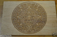 Laser Engaved Mayan Calendar Aztec Dec 21, 2012 in Curly Maple