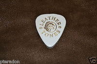 Timber Tones White Leather Ukelele or guitar or bass picks, medium