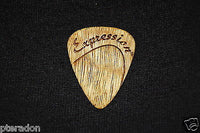 Laser Engraved Carlino Expression Wooden Guitar Picks, Tapered, Curly Movingui