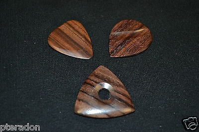 Timber Tones Exotic Guitar Picks 3pk Indian Rosewood Picks 3 styles