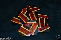 Timber Tones Zone Tones, Padauk Based, laminated guitar pick,w/haldu, Ebony