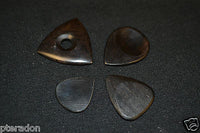 Timber Tones Exotic Guitar Picks 4pk African Ebony/Buffalo Picks 4 styles