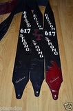 Carlino Custom Leather Personalized Guitar Strap, Inlaid with name
