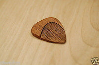Laser Engraved Wooden Expression Guitar Picks, Tapered Thumb Grip