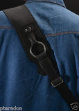 Franklin NEW Bass Strap, NEW with huge chrome rings Black Leather BR-BK-BK