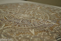 Laser Engaved Mayan Calendar Aztec Dec 21, 2012 in Curly Maple