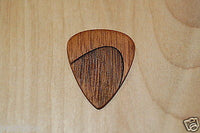 Laser Engraved Wooden Expression Guitar Picks, Tapered Thumb Grip