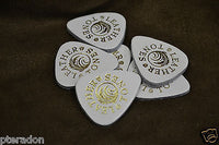 Timber Tones White Leather Ukelele or guitar or bass picks, medium