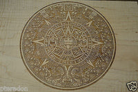 Laser Engaved Mayan Calendar Aztec Dec 21, 2012 in Curly Maple